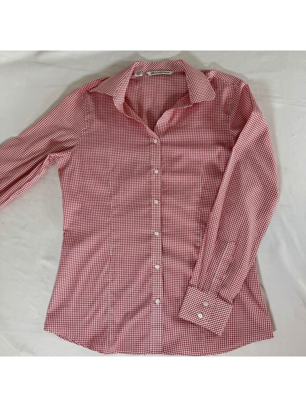 Cutter & Buck Red Gingham Button-Up Shirt Women’s Medium